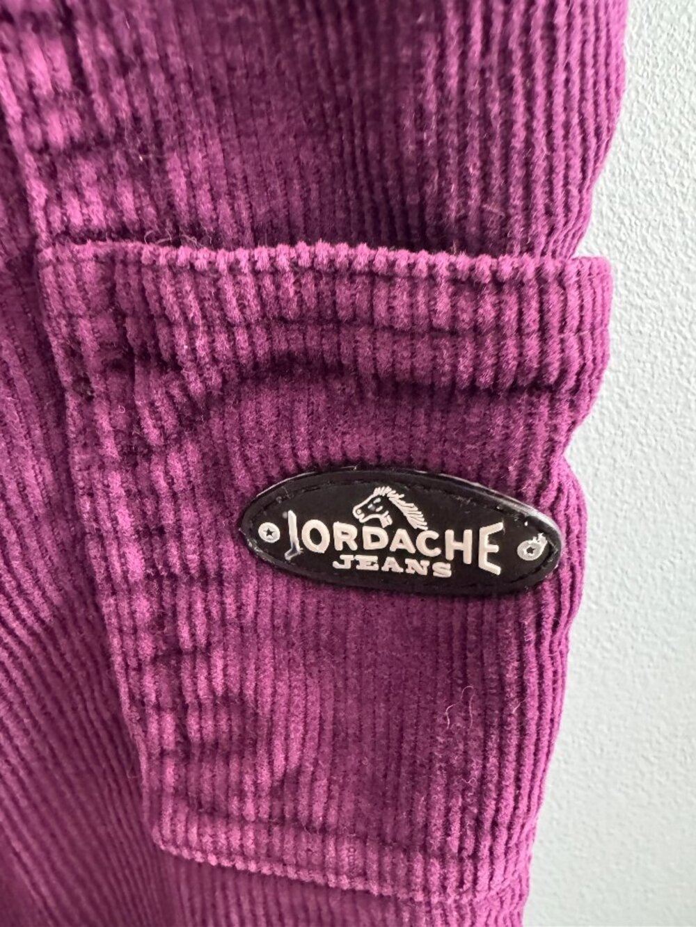 Vintage Jordache Overalls Woman Size M Purple Corduroy Carpenter Pants Bibs - Picture 5 of 6